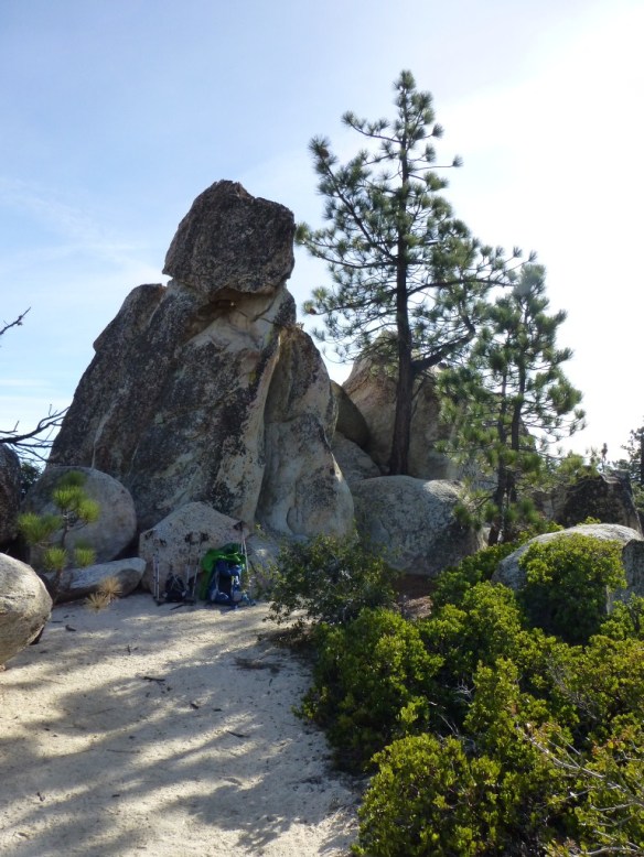 View of rock formation heading down from Mt. Hillyer toward Horse Flats.