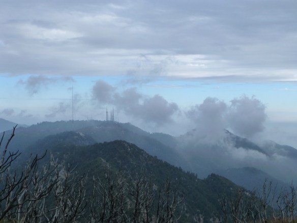View east from San Gabriel Peak toward Mt. Wilson.