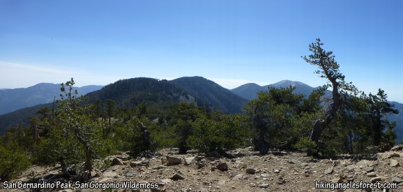 View from San Bernardino Peak toward Mt. San Gorgonio.