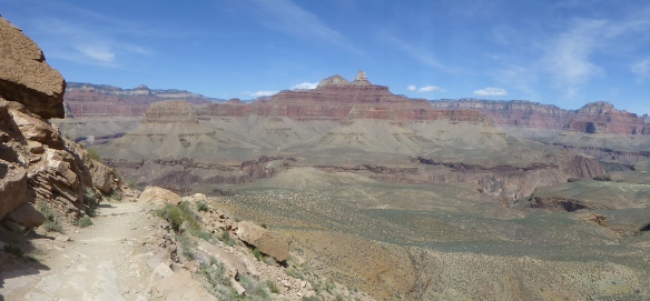 Expansive view from the South Kaibab Trail near the Tonto Platform.