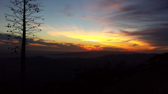 Sunset from the Middle Sam Merrill Trail.
