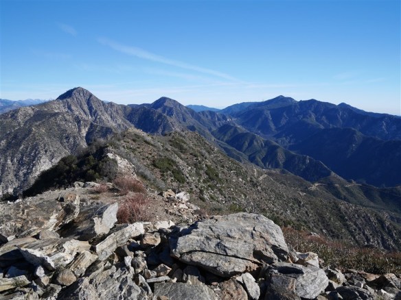 View from Josephine Peak with Strawberry Peak and Mt. Lawlor in the foreground.