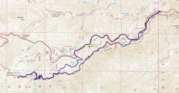 Hike #031 (Kratka Ridge) track map using Backcountry Navigator (US Forest Service-2013 map) from my phone.