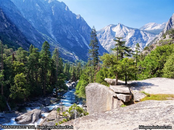 View from the Paradise Valley Trail along the Kings River looking toward "the Sphynx". 