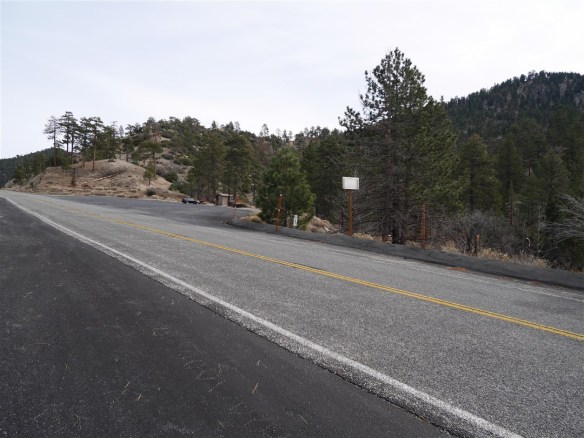 View toward parking from the PCT trailhead.