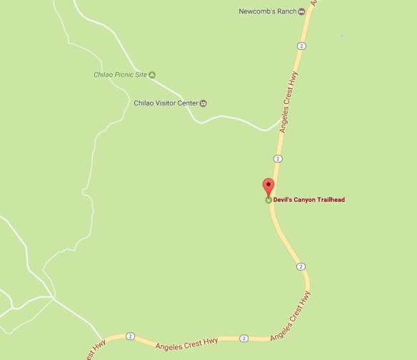 Devil's Canyon Trailhead Vicinity Map.